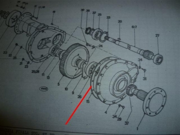 Dichtung für Deckel  Achstrichter UTB 300 302 445 550 640 TIH Fiat 400 450 480 R450 auch DT