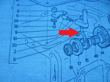 Schaltgabel für Zapfwelle UTB 302