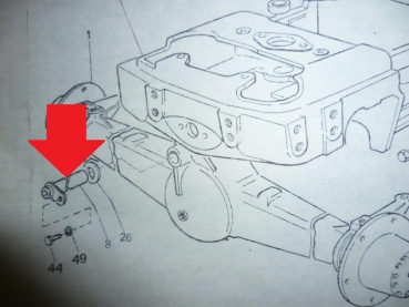 Bolzen für Allrad Vorderachse UTB 302 + DTC