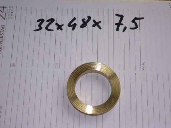 Scheibe Messing für Bolzen Vorderachse UTB Fiat 7,5 mm