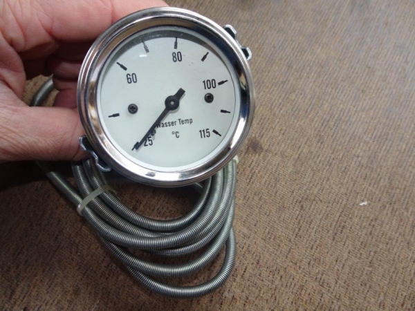 Fernthermometer Temperaturanzeige 2,5 meter Länge mit Beleuchtung Wasser Temperatur weiß