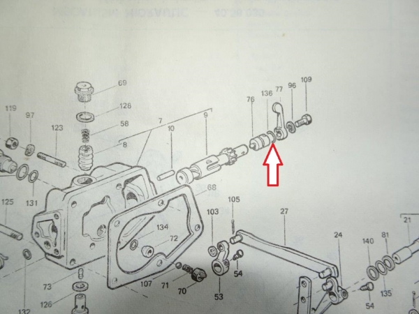 O ring im Kopf Hydraulik Kraftheber Verstellhebel UTB + Fiat