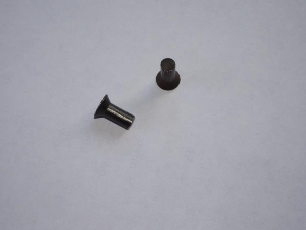 20 Stück Senknieten DIN 661 Stahl blank 5x14 mm Gesamtlänge
