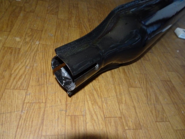 Auspuff lang  für TIH+UTB + Fiat Emaille 113 cm