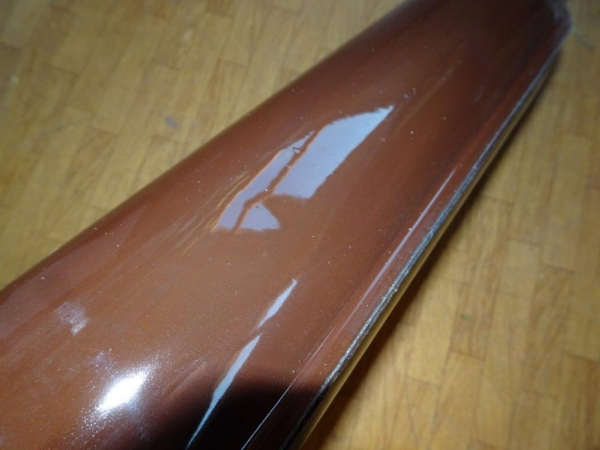 Auspuff lang  für TIH + UTB + Fiat Emaille braun 120 cm