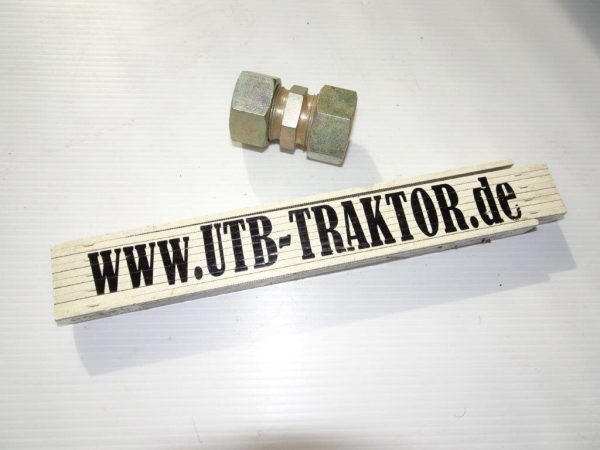 Hydraulik Verschraubung TIH 445 Gewinde M27x2 + M27x2 + 2x Mutter