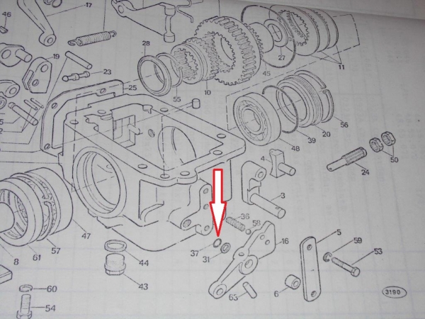 O - Ring im Allradgetriebe UTB Fiat DTC + im Deckel - Hebel Zapfwelle