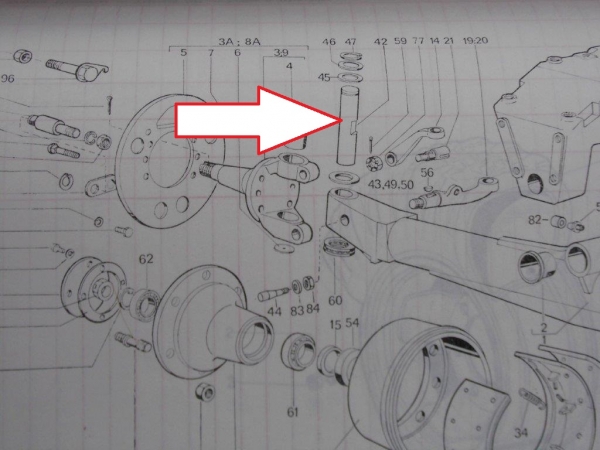 Achsschenkelzapfen Bolzen Hinterachse TIH 445