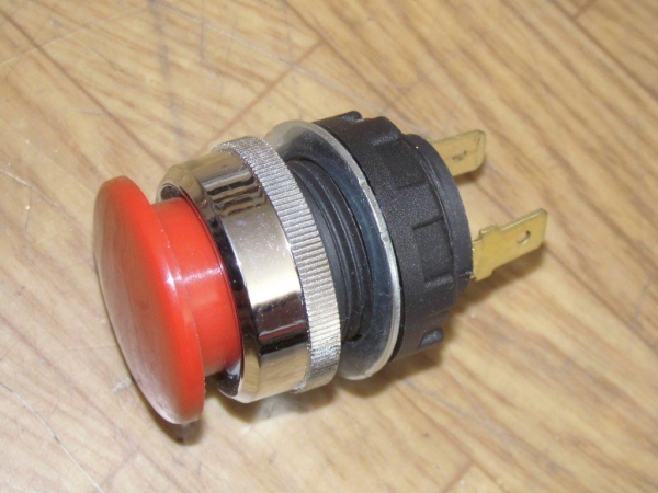 Hupknopf Traktor Fiat Rot 22 mm Einbaudurchmesser