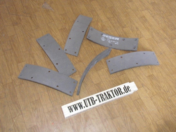 6 Stück Bremsbelag Traktor Fiat 450 - 480 mit 50 mm breite