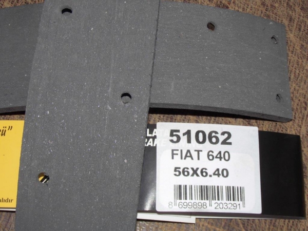 6 Stück Bremsbelag Traktor UTB Fiat 540 640 55.46 65.46 70.56 mit 56x6,4mm