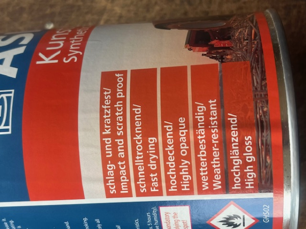 Asinol Kunstharzlack 1 liter Rot Ral 3003