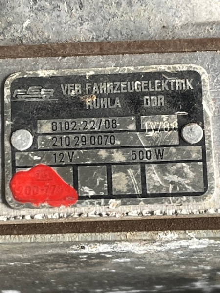 Regler 8102.22/08 12 V IFA Fortschritt ZT original DDR Bestand