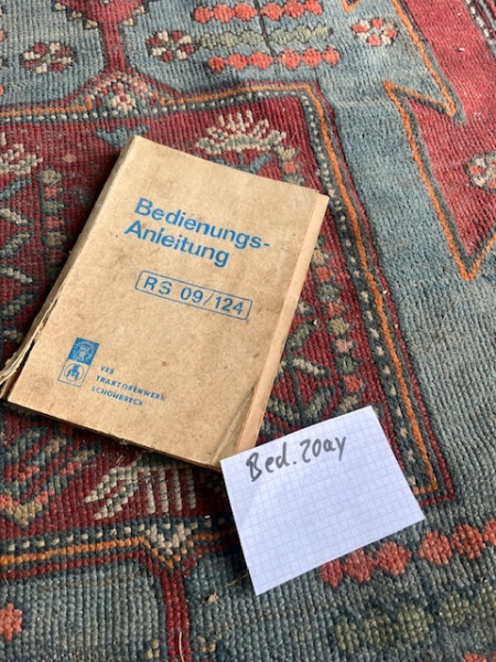 Bedienungsanleitung RS09/124 original aus DDR zeiten