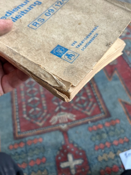 Bedienungsanleitung RS09/124 original aus DDR zeiten