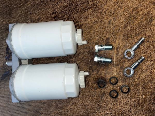 Dieselfilter Batterie Doppelfilter Traktor Fiat 90 Serie New Holland + 2x Tülle mit 10mm