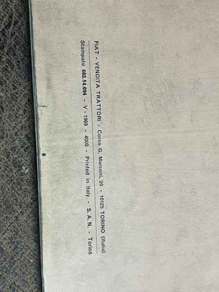 Ersatzteilkatalog Traktor Fiat 650 original