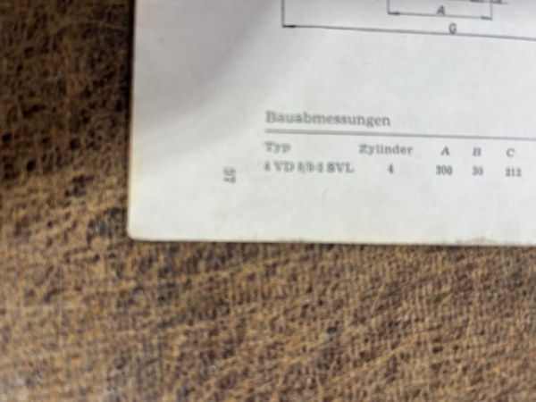 Betriebsanleitung Dieselmotor 1VD8/8-2SL / 2+4VD8/8-2SVL bedienungsanleitung