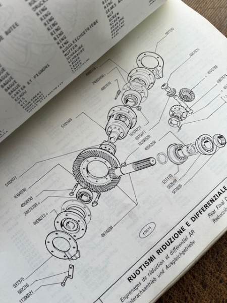 Ersatzteilkatalog Traktor Trattori  Fiat 480 - 500s - 540s original