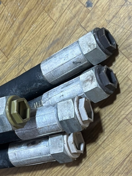 Hydraulikschlauch TIH 445 Länge 80 cm  Gewinde M27x2 DDR Lagerware Schlüsselweite 32mm