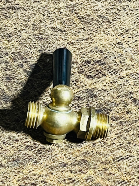 Oldtimer Messing Benzinhahn Ablasshahn Wasser Messinghahn 1/4 Zoll + M14x1,5