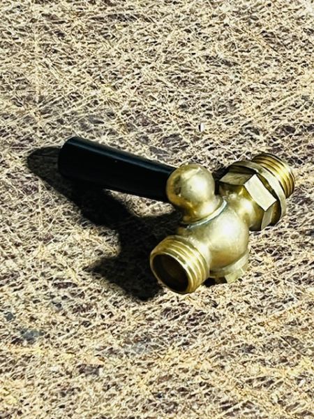 Oldtimer Messing Benzinhahn Ablasshahn Wasser Messinghahn 1/4 Zoll + M14x1,5