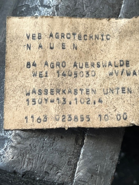 Wasserkasten oben vom Kühler für den T150K