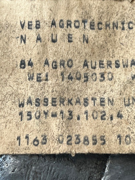 Wasserkasten oben vom Kühler für den T150K