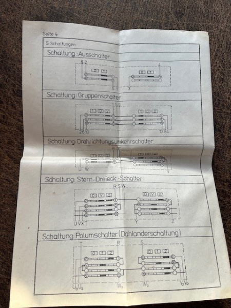 Nockenschalter VEB Elektroschaltgeräte Rochlitz Stern Dreieck Schalter
