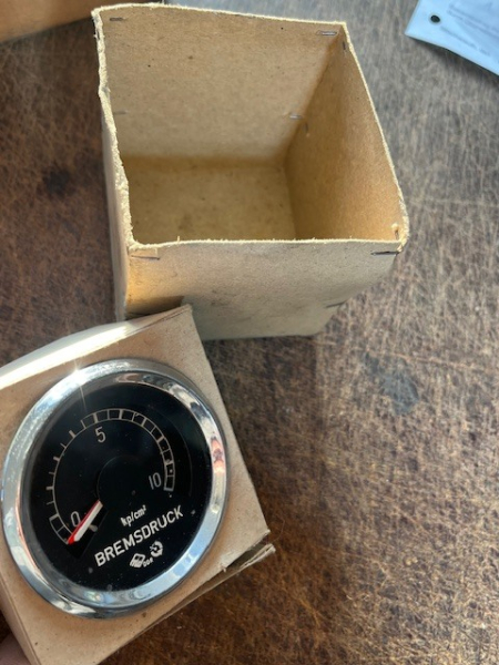 Bremsdruckanzeige Luftdruckmanometer IFA DDR Fortschritt 2 Kreis Chrom Rand