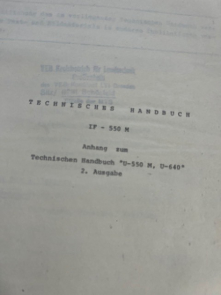Technisches Handbuch Universal UTB 550 IF M original