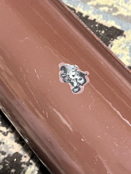 Auspuff lang für TIH + UTB + Fiat Emaille braun 120 cm 2. Wahl