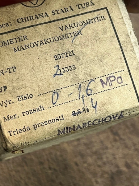 Druckluftanzeige Manometer DDR 60mm 0-1,6 mpa bis 16 Bar