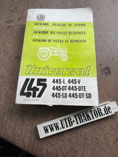Großer Ersatzteilkatalog UTB 445 L V DT DTE Sd DT-SD Allrad 4x4 Fiat R450 original