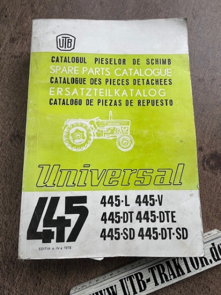 Großer Ersatzteilkatalog UTB 445 L V DT DTE Sd DT-SD Allrad 4x4 Fiat R450 original