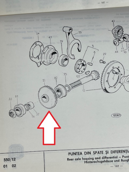 Zahnrad Getriebe UTB TIH Fiat aus org. Lagerbestand