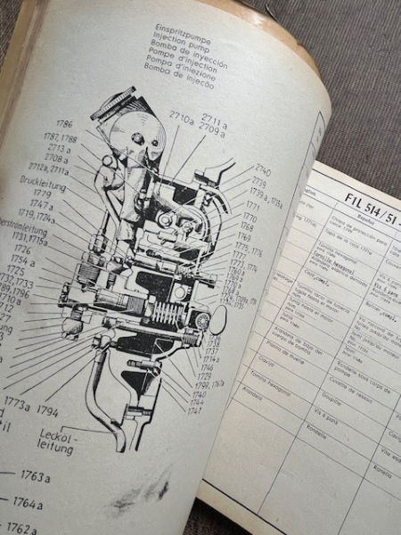 Klöckner Humboldt-Deutz AG Original Ersatzteil-Preisliste Deutz-Diesel-Schlepper F1L514/51 5 Gang