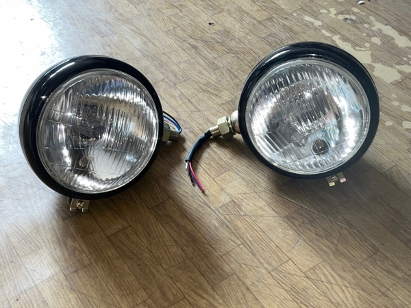 2 Stück Scheinwerfer metall rund Traktor Schlepper mit Standlicht