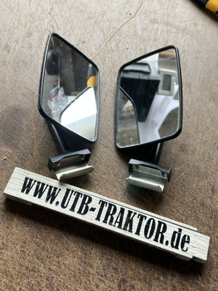2x Original Spiegel für IFA Trabant 601 Wartburg P70 Simson Duo Rückspiegel Außenspiegel schwarz aus DDR Lagerbestand