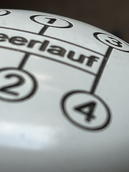 Schaltknauf weiß 4 gang M10