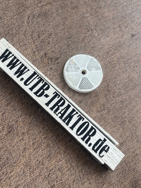 1 x Rückstrahler Hella  Reflektor Strahler vorne Weiß Rund 60 mm mit Prüfzeichen
