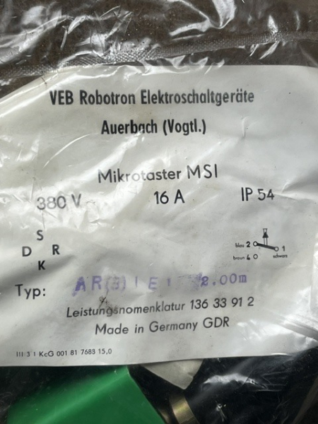 Mikrotaster aus DDR Bestand VEB Robotron Elektroschaltgeräte MSI 380V 16A
