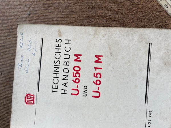 Technisches Handbuch UTB 650M + 651M Original