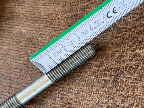 Stehbolzen 2x M10 Gewinde 85 mm gesamt