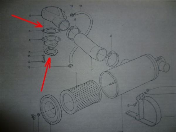 Dichtung Luftansaug UTB 300 302
