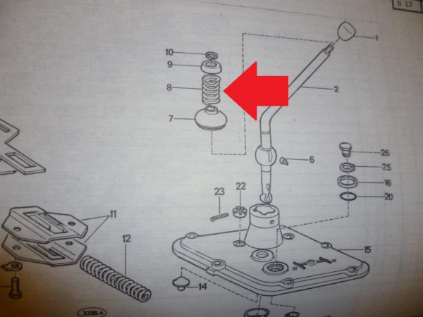 Feder für Schalthebel UTB Fiat 415 450 480 540 640 780
