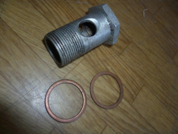 Hohlschraube M26 x 1,5 mit 2 Kupfer Dichtungen