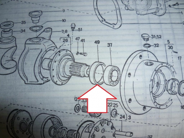 Simering Allrad Vorderachse UTB Fiat DTC 302 445 550 640