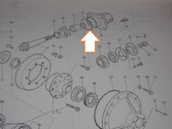 O ring für Allrad Vorderachse Fiat + UTB DT Modelle