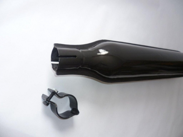 Auspuff für TIH+UTB + Fiat Emaille 89 cm